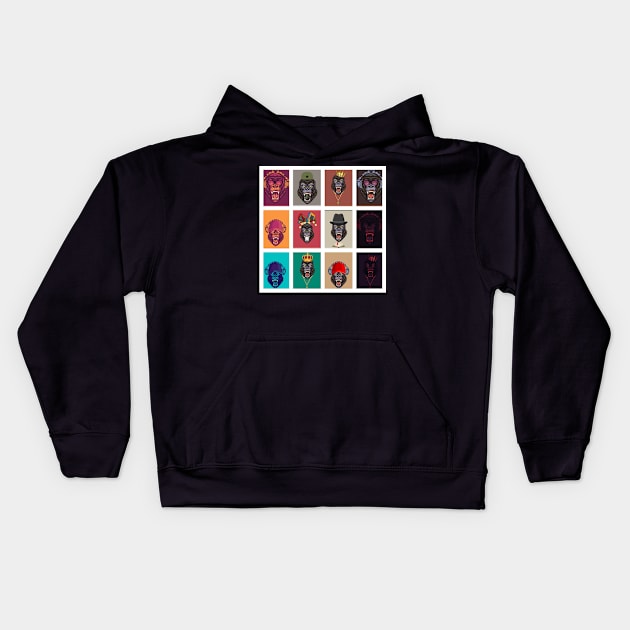 Gorilla Planet Kids Hoodie by Timzartwork